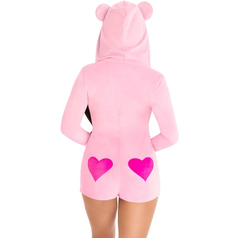 LEG AVENUE - TEDDY BEAR VELVET BODYSUIT PINK M - Kink&Play