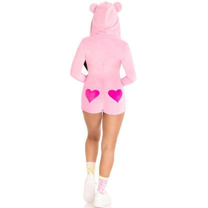 LEG AVENUE - TEDDY BEAR VELVET BODYSUIT PINK M - Kink&Play