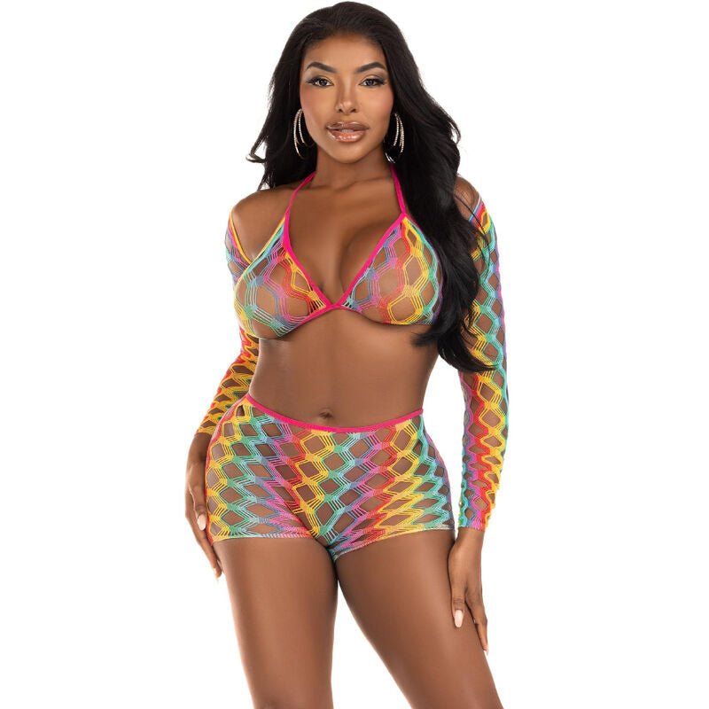 LEG AVENUE - THREE PIECE SET MULTICOLOR - Kink&Play