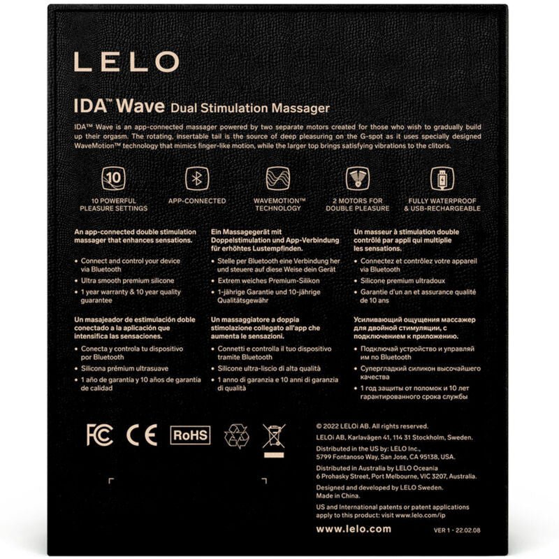 LELO - IDA WAVE COUPLES MASSAGER BLACK - Kink&Play