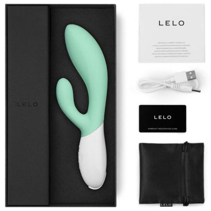 LELO - INA 3 GREEN RABBIT VIBRATOR LUXURY SEAWEED - Kink&Play