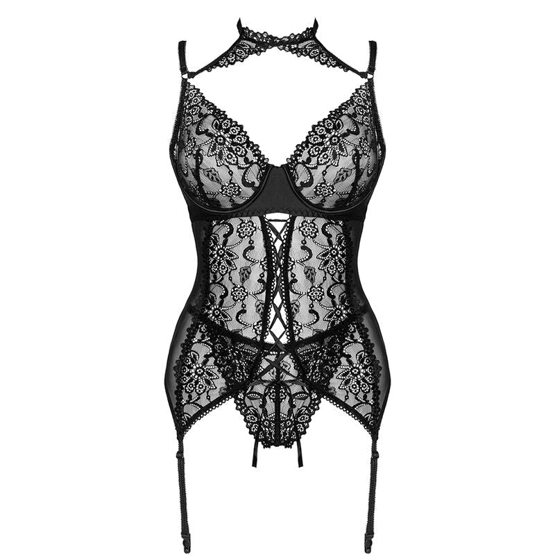 LIVCO CORSETTI FASHION - GIELLANDRA FOR THE SENSES COLLECTION CORSET + PANTY BLACK - Kink&Play