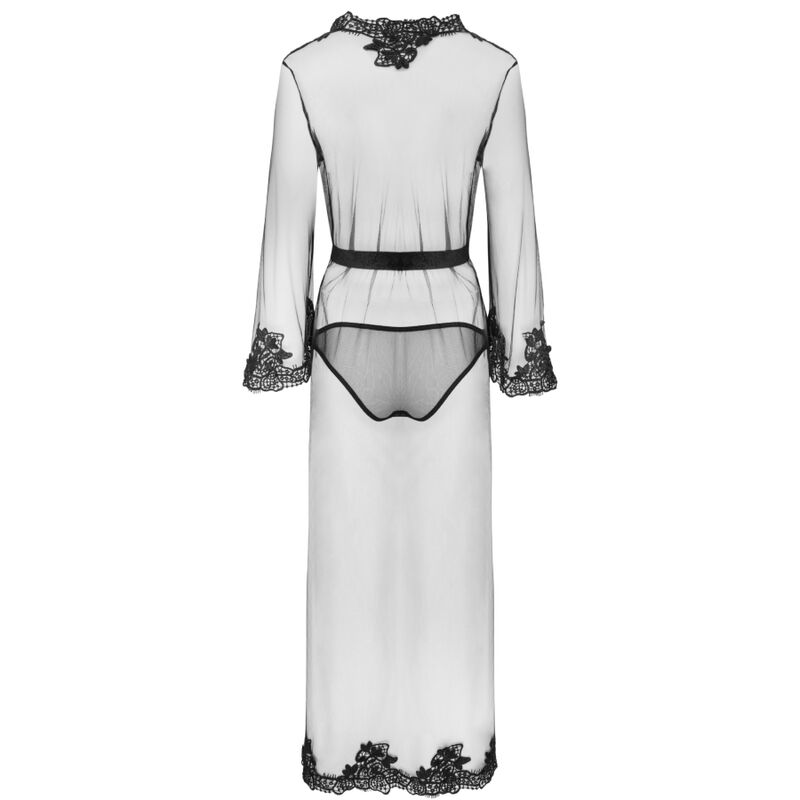 LIVCO CORSETTI FASHION - NOKINA LC XG055 DRESSIN G GOWN + PANTY BLACK ONE SIZE - Kink&Play