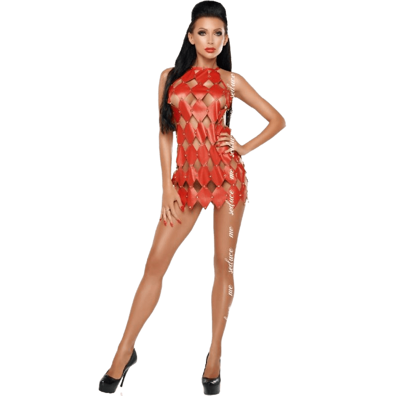ME - SEDUCE - GWEN DRESS BARE BACK RED S/M - Kink&Play