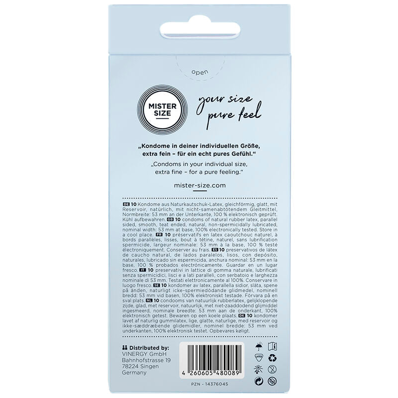 MISTER SIZE - CONDOM SIZE M 53 MM (10 UNITS) - Kink&Play