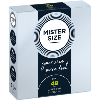 MISTER SIZE - CONDOM SIZE S 49 MM (3 UNITS) - Kink&Play