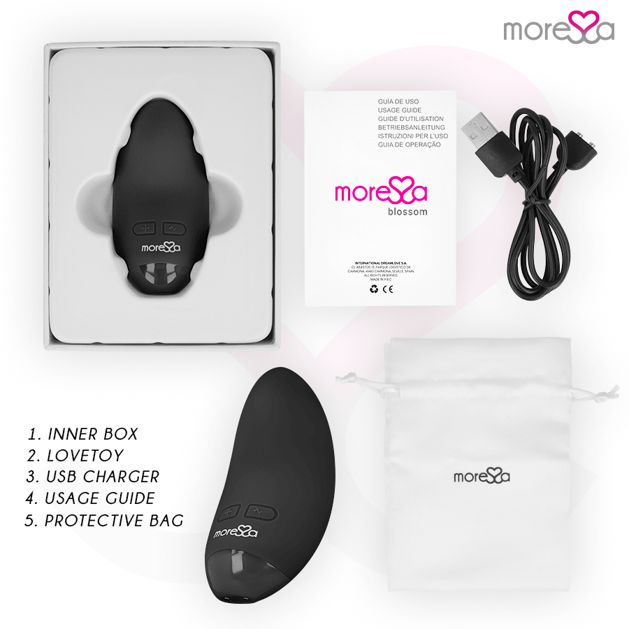 MORESSA - BLOSSOM BLACK VIBRATOR - Kink&Play