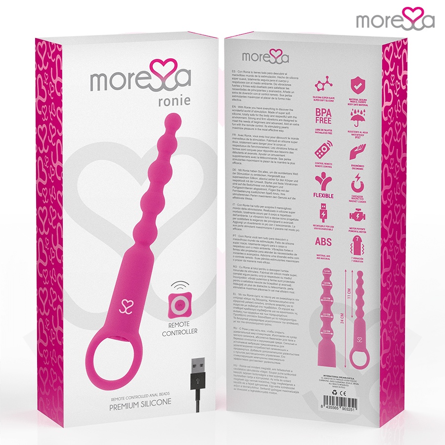 MORESSA - RONIE REMOTE CONTROL ANAL PLEASURE PINK - Kink&Play