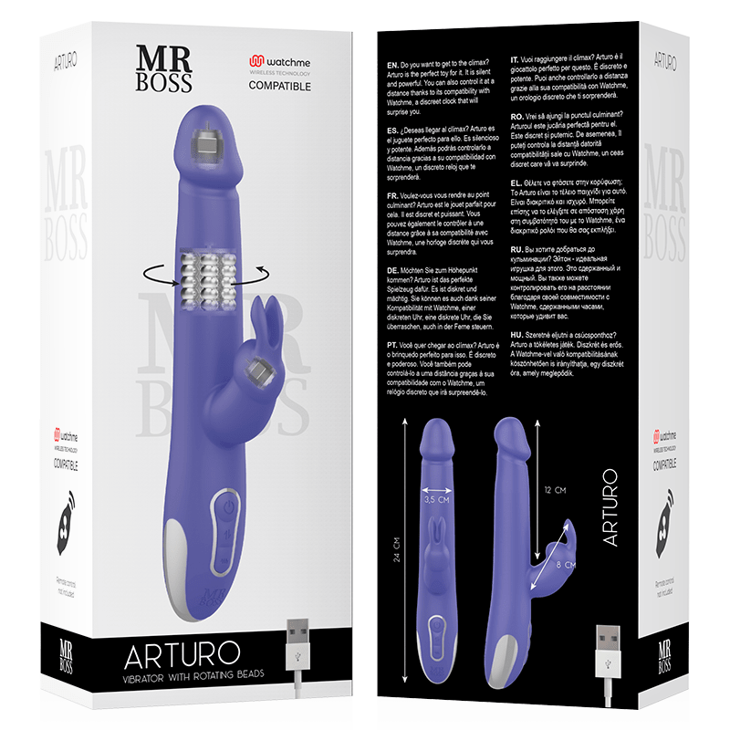 MR BOSS - ARTURO VIBRATOR & ROTATOR COMPATIBLE WITH WATCHME WIRELESS TECHNOLOGY - Kink&Play