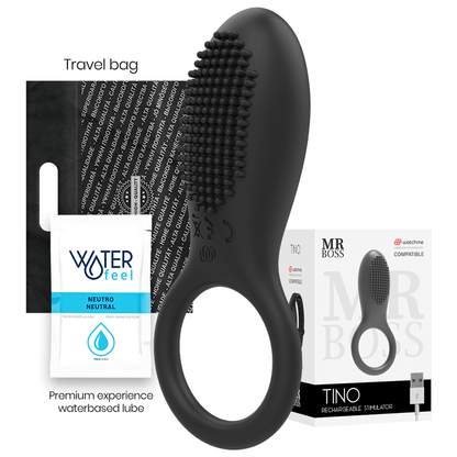 MR BOSS - TINO STIMULATOR RING COMPATIBLE WITH WATCHME WIRELESS TECHNOLOGY - Kink&Play