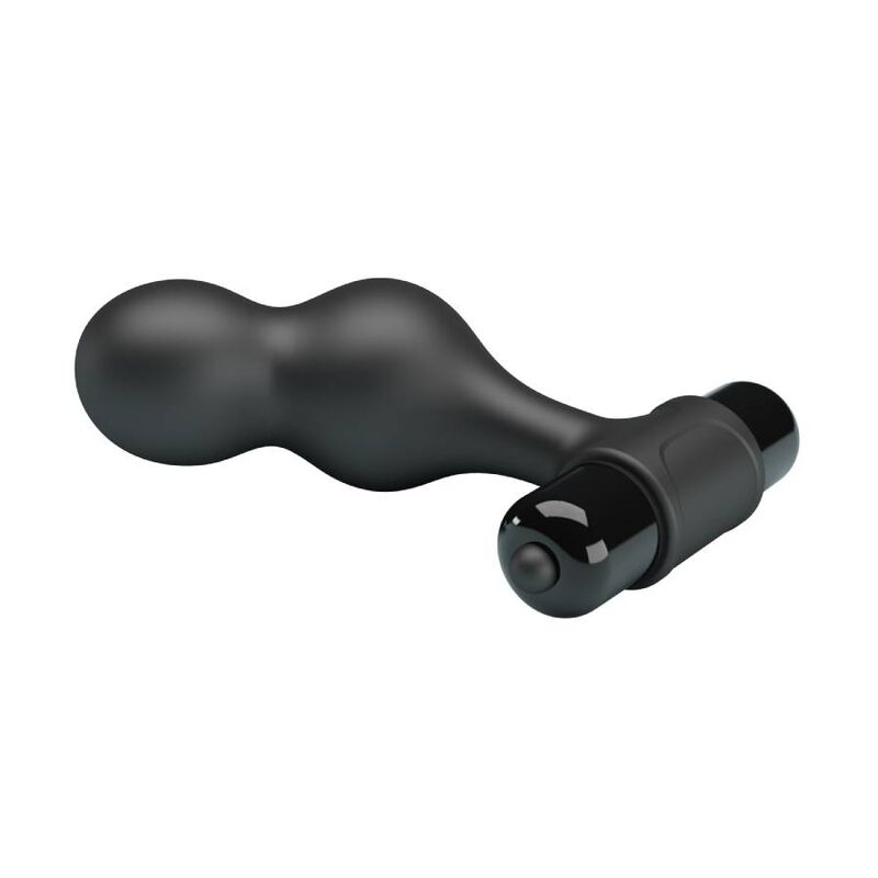 MR PLAY - BLACK SILICONE VIBRATOR ANAL PLUG - Kink&Play