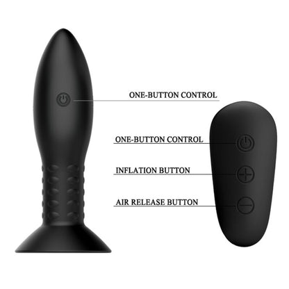 MR PLAY - PLUG WITH BLACK ROTATING BALLS REMOTE CONTROL - Kink&Play