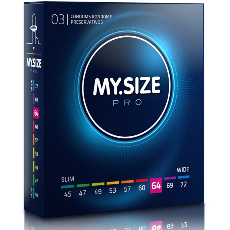MY SIZE - PRO CONDOMS 64 MM 3 UNITS - Kink&Play