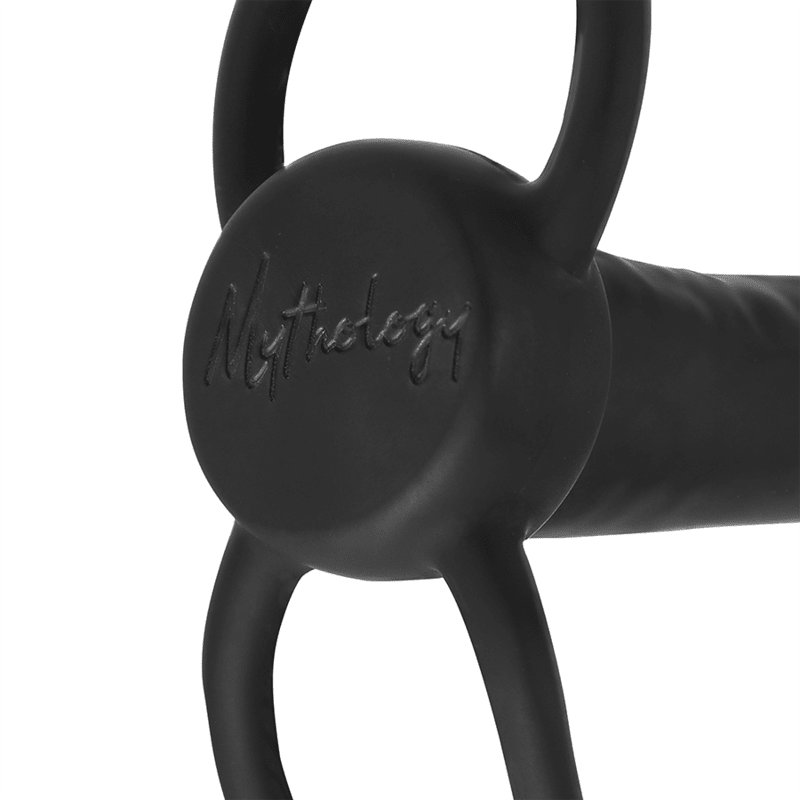 MYTHOLOGY - COBI ONYX ANAL DILDO WITH COCK AND TESTICLE RING 13 SILICONE CM - Kink&Play