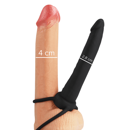 MYTHOLOGY - COBI ONYX ANAL DILDO WITH COCK AND TESTICLE RING 13 SILICONE CM - Kink&Play