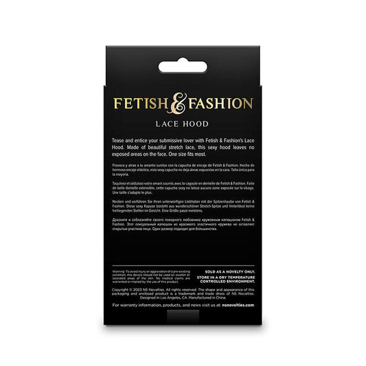 NS NOVELTIES - FETISH & FASHION LACE HOOD BLACK - Kink&Play