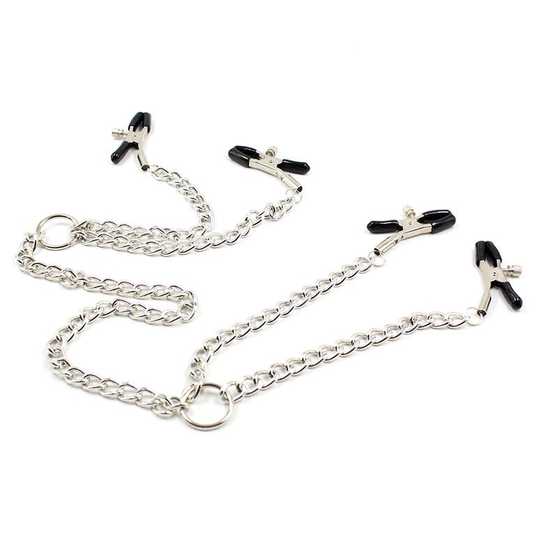 OHMAMA FETISH - 4 NIPPLE Clamps WITH CHAINS - Kink&Play
