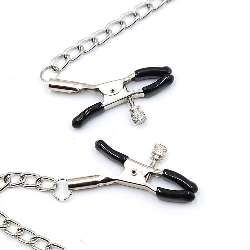 OHMAMA FETISH BLACK BALL GAG WITH NIPPLE CLAMPS - Kink&Play