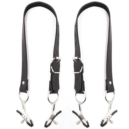 OHMAMA FETISH - CLITORIS CLAMPS WITH LEG STRAPS - Kink&Play