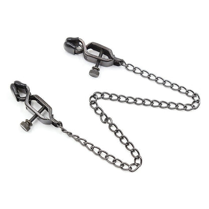 OHMAMA FETISH - METAL CLAMPS WITH BLACK CHAIN - Kink&Play