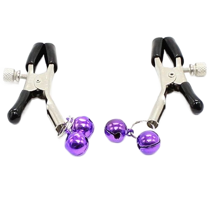 OHMAMA FETISH - NIPPLE Clamps WITH LILAC BELL - Kink&Play