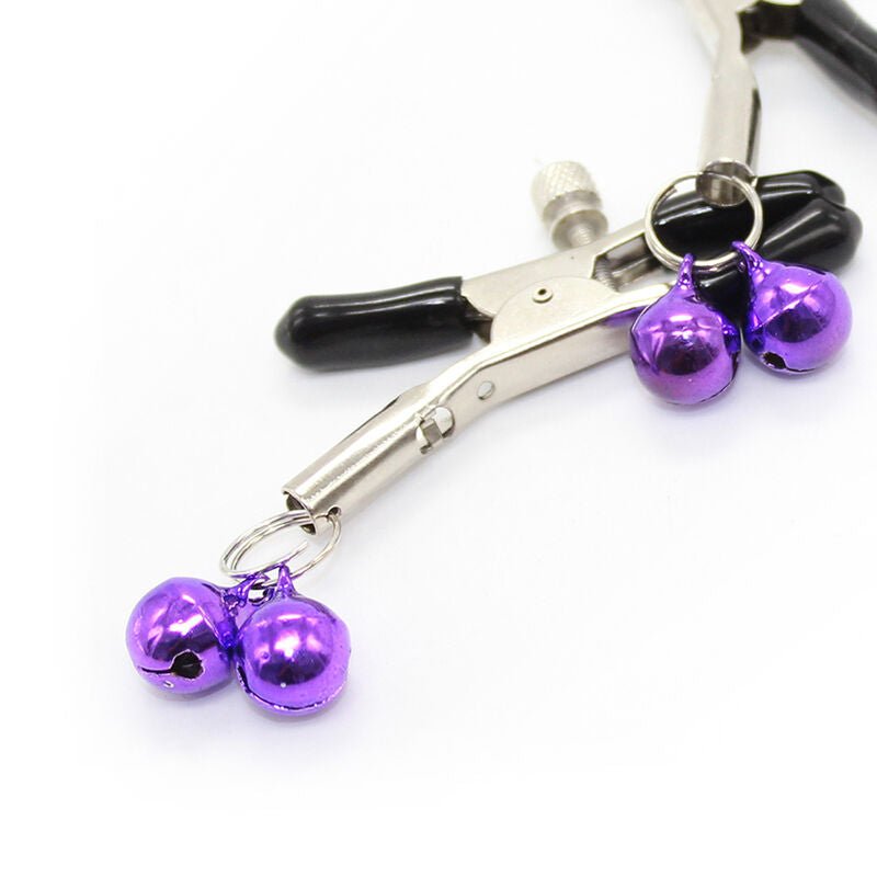 OHMAMA FETISH - NIPPLE Clamps WITH LILAC BELL - Kink&Play