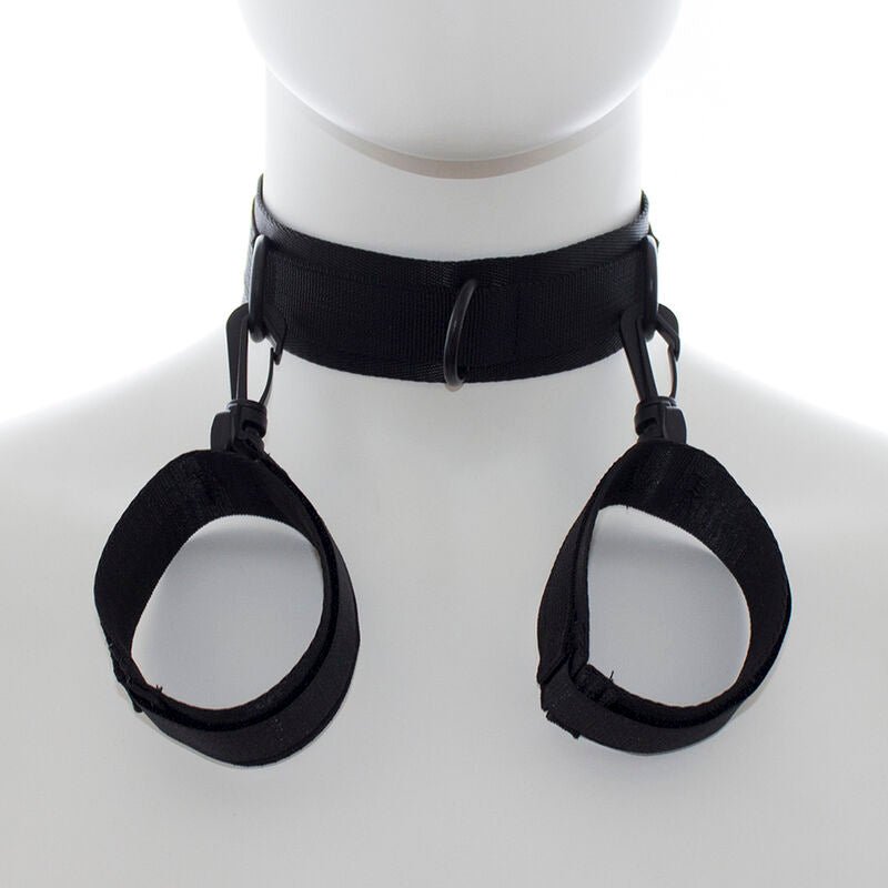 OHMAMA FETISH - NYLON HANDCUFFS AND COLLAR - Kink&Play