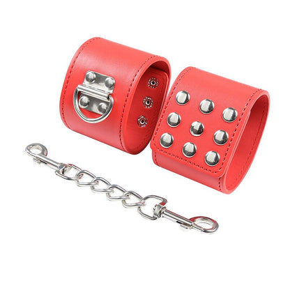 OHMAMA FETISH - RED HANDCUFFS WITH SNAP CLOSURE - Kink&Play