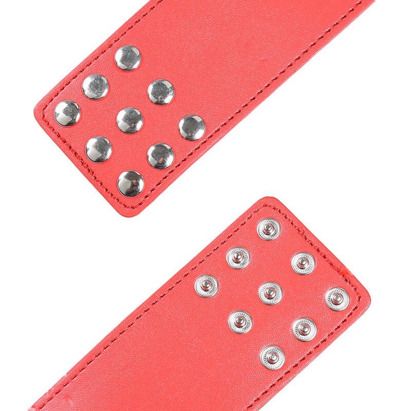 OHMAMA FETISH - RED HANDCUFFS WITH SNAP CLOSURE - Kink&Play