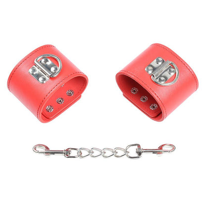 OHMAMA FETISH - RED HANDCUFFS WITH SNAP CLOSURE - Kink&Play