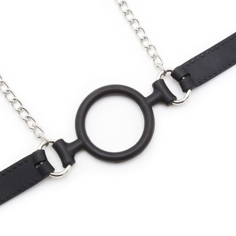 OHMAMA FETISH - RING GAG WITH CHAINS AND NIPPLE CLAMPS - Kink&Play