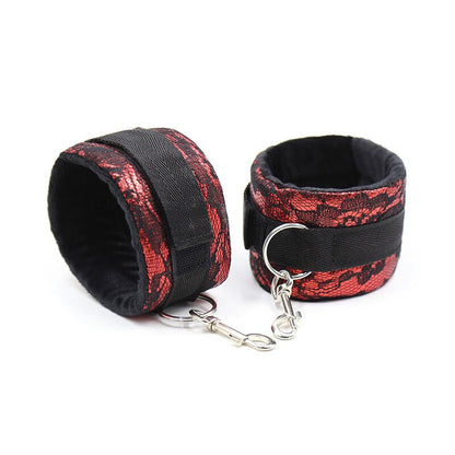OHMAMA FETISH - VELVET HANDCUFFS WITH NYLON TAPE - Kink&Play