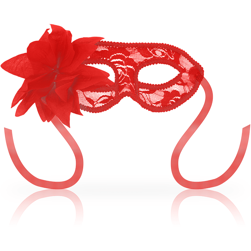 OHMAMA - MASKS MASKS WITH LACE AND RED FLOWER - Kink&Play