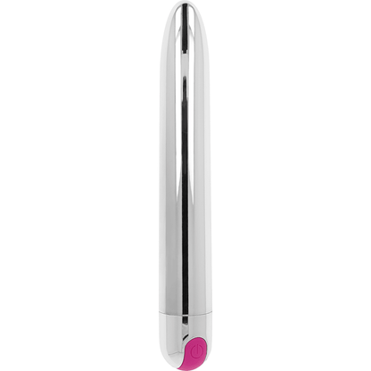 OHMAMA - RECHARGEABLE SILVER VIBRATOR 10 MODES 18.5 CM - Kink&Play