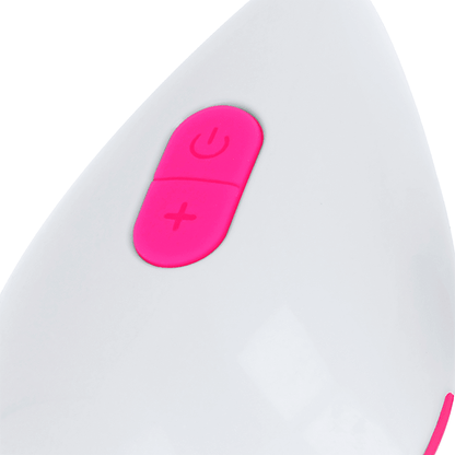 OHMAMA - TEXTURED VIBRATING EGG 10 MODES PINK AND WHITE - Kink&Play