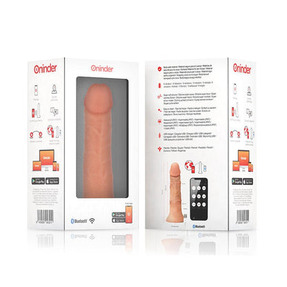 ONINDER - LARGE BOGOTÁ VIBRATOR DILDO 9 SPEEDS NATURAL 22 CM - O - 4.5 CM - FREE APP - Kink&Play