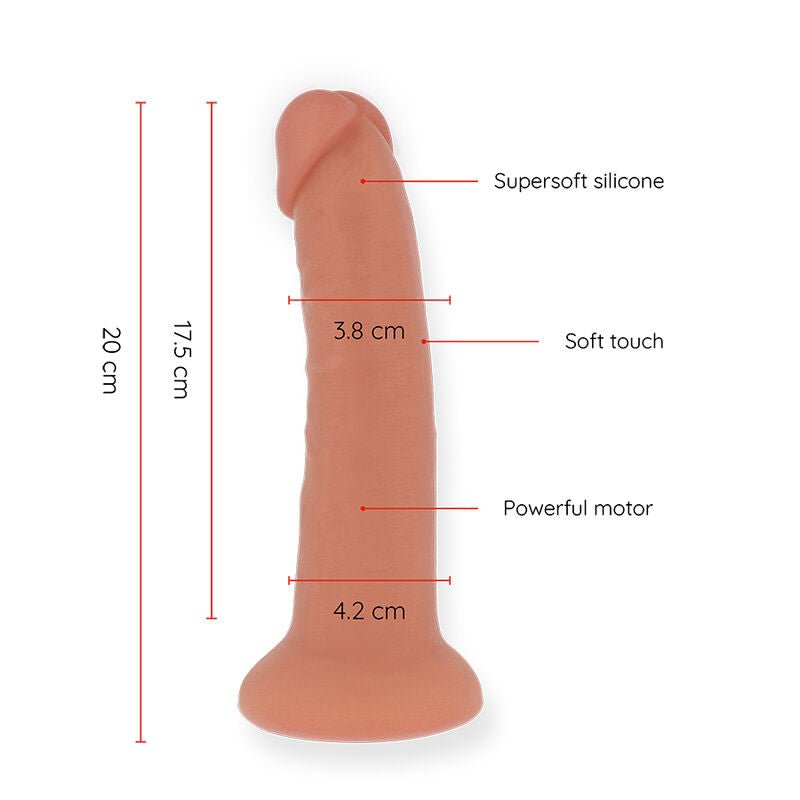 ONINDER - MEDIUM BOGOTÁ VIBRATOR DILDO 9 SPEEDS NATURAL 20 CM - O - 4.2 CM - FREE APP - Kink&Play