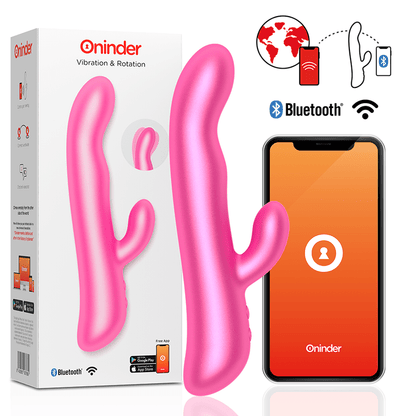 ONINDER - OSLO VIBRATION & ROTATION PINK - FREE APP - Kink&Play