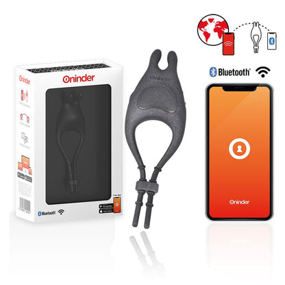 ONINDER - PAMPA RECHARGEABLE ADJUSTABLE VIBRATOR RING WITH CLITORIS STIMULATOR 10 SPEED - FREE APP - Kink&Play