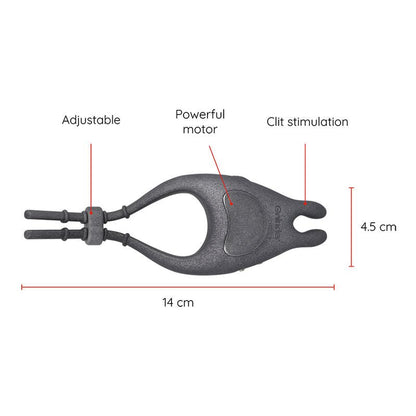 ONINDER - PAMPA RECHARGEABLE ADJUSTABLE VIBRATOR RING WITH CLITORIS STIMULATOR 10 SPEED - FREE APP - Kink&Play