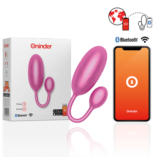 ONINDER - TOKYO VIBRATING EGG PINK 7.5 X 3.2 CM FREE APP - Kink&Play
