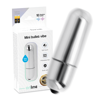 ONLINE - MINI BULLET VIBE SILVER - Kink&Play
