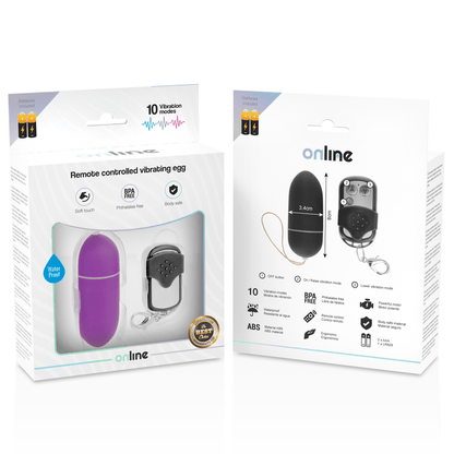 ONLINE - REMOTE CONTROL VIBRATING EGG L PURPLE - Kink&Play