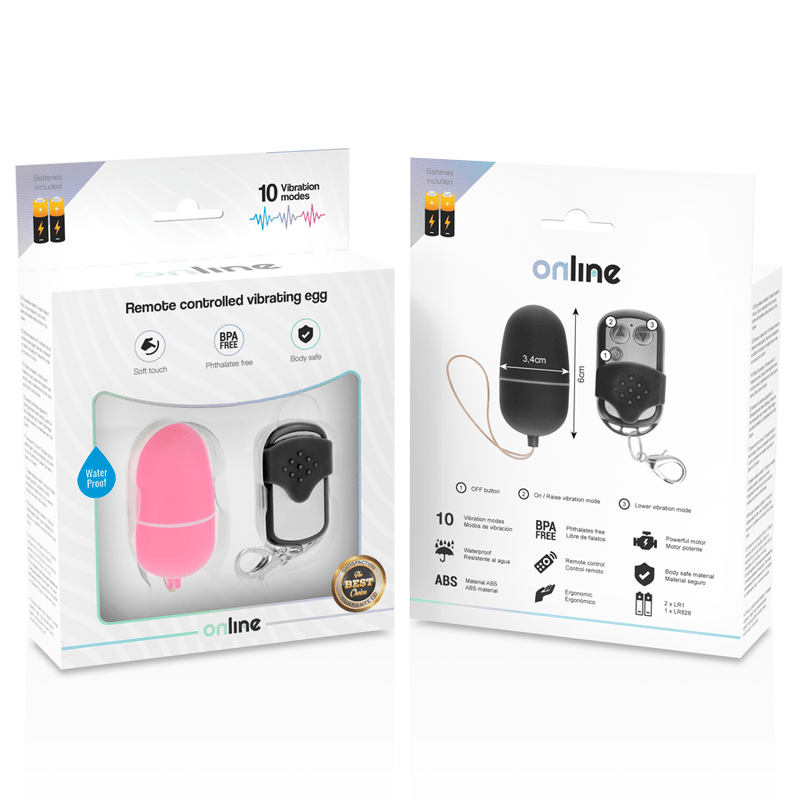 ONLINE - REMOTE CONTROL VIBRATING EGG M PINK - Kink&Play