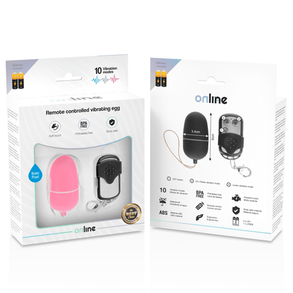 ONLINE - REMOTE CONTROL VIBRATING EGG M PINK - Kink&Play