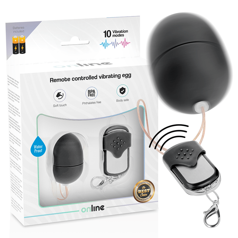 ONLINE - REMOTE CONTROL VIBRATING EGG S BLACK - Kink&Play