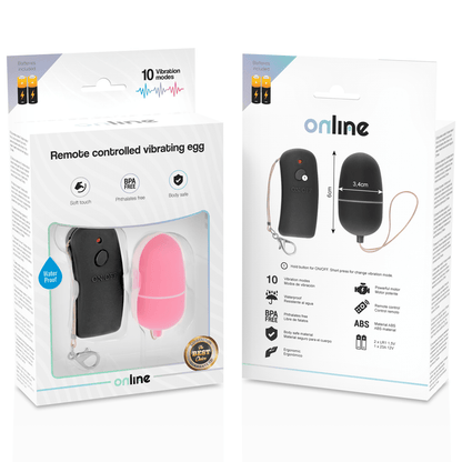 ONLINE - REMOTE CONTROLLED VIBRATING EGG PINK - Kink&Play