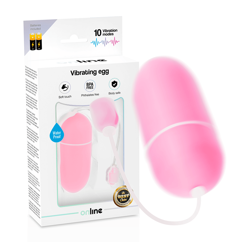 ONLINE - WATERPROOF VIBRATING EGG PINK - Kink&Play