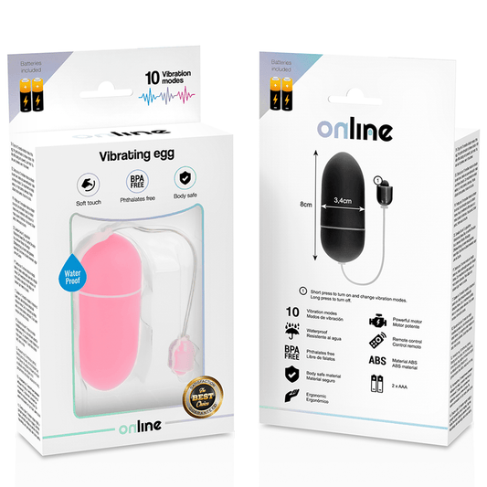 ONLINE - WATERPROOF VIBRATING EGG PINK - Kink&Play