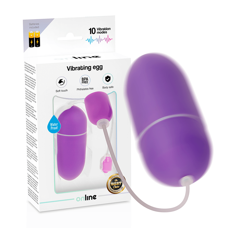 ONLINE - WATERPROOF VIBRATING EGG PURPLE - Kink&Play